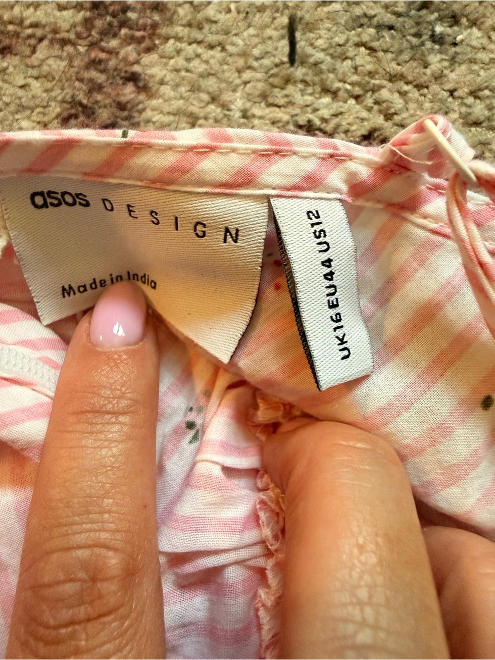 NWT ASOS Design Ruffle Mini Sundress - Picture 6 of 6